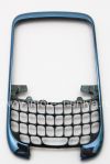 Фотография 2 — Цветной корпус (из двух частей) для BlackBerry 9300 Curve 3G, Ободок Голубой металлик, Крышка голубая