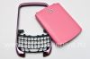 Фотография 1 — Цветной корпус (из двух частей) для BlackBerry 9300 Curve 3G, Ободок розовый металлик, Крышка розовая