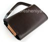 Photo 5 — Asli Leather Case Bag Kulit Folio untuk BlackBerry, Chocolate / Brown (Chok w / Tan Accent)