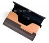 Photo 7 — Asli Leather Case Bag Kulit Folio untuk BlackBerry, Chocolate / Brown (Chok w / Tan Accent)