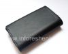 Photo 4 — Asli Leather Case Bag Kulit Folio untuk BlackBerry, Hitam / hitam (Black w / Black Accent)