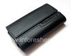 Фотография 5 — Оригинальный кожаный чехол-сумка Leather Folio для BlackBerry, Черный/Черный (Black w/Black Accent)