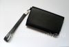 Photo 12 — Asli Leather Case Bag Kulit Folio untuk BlackBerry, Hitam / hitam (Black w / Black Accent)