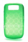 Photo 1 — Etui en silicone emballé avec motif "Anneaux" pour BlackBerry Curve 8900, Couleur verte