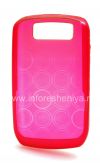 Photo 2 — Etui en silicone emballé avec motif "Anneaux" pour BlackBerry Curve 8900, Rose