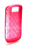 Photo 4 — Etui en silicone emballé avec motif "Anneaux" pour BlackBerry Curve 8900, Rose