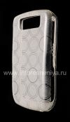 Photo 3 — Etui en silicone emballé avec motif "Anneaux" pour BlackBerry Curve 8900, Blanc