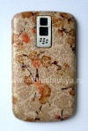 Photo 1 — Exclusive back cover for BlackBerry 9000 Bold, "Flowers on the branch" Beige / Brown