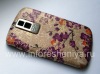 Photo 3 — cubierta trasera exclusiva BlackBerry 9000 Bold, "Flores en la rama" Beige / púrpura