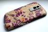 Photo 7 — Exclusive back cover for BlackBerry 9000 Bold, "Flowers on the branch" Beige / Purple