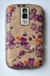 Photo 8 — Exclusive back cover for BlackBerry 9000 Bold, "Flowers on the branch" Beige / Purple