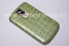 Photo 1 — Exklusive hintere Abdeckung BlackBerry 9000 Bold, „Krokodil“, Grün