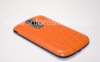 Photo 1 — 独占背面カバーBlackBerry 9000 Bold, 「クロコダイル」、オレンジ