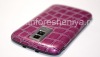 Photo 3 — couvercle arrière exclusif BlackBerry 9000 Bold, "Crocodile", Bourgogne