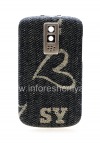 Photo 1 — Exclusive back cover for BlackBerry 9000 Bold, "Fabric" Blue "Jeans"