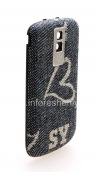 Photo 4 — couvercle arrière exclusif BlackBerry 9000 Bold, "Tissu" bleu "Jeans"