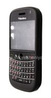 Фотография 4 — Цветной корпус для BlackBerry 9000 Bold, Черный  Матовый, крышка "Кожа"