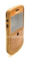 Фотография 15 — Цветной корпус для BlackBerry 9000 Bold, Золотой Матовый, крышка "Кожа"