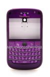 Фотография 1 — Цветной корпус для BlackBerry 9000 Bold, Фиолетовый Перламутровый, крышка "Кожа"