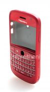 Фотография 4 — Цветной корпус для BlackBerry 9000 Bold, Красный Матовый, крышка "Кожа"