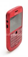 Фотография 5 — Цветной корпус для BlackBerry 9000 Bold, Красный Матовый, крышка "Кожа"
