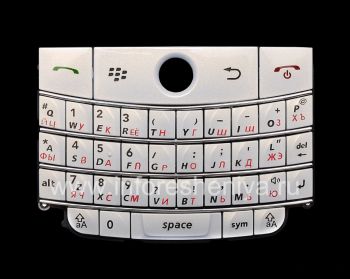 Pearl White Russian-Tastatur Blackberry 9000 Bold