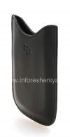 Photo 2 — Original-Leder-Kasten-Tasche Ledertasche Hülle für Blackberry 9000 Bold, Black (Schwarz)