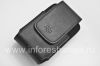 Photo 3 — Funda de cuero original c rectangular Clip Funda giratoria de piel para BlackBerry 9000 Bold, Negro (Negro)