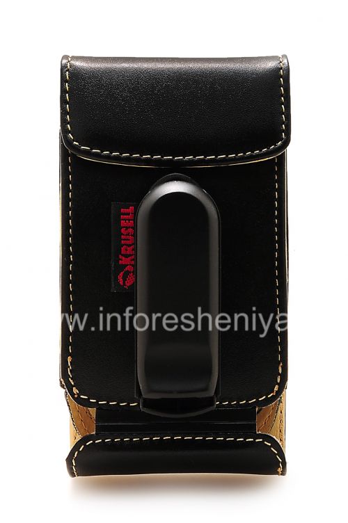 Галерея фотографий товара Фирменный кожаный чехол Krusell Orbit Flex Multidapt Leather Case для BlackBerry 9000 Bold, Черный (Black)