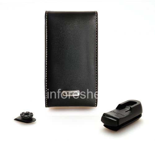 Галерея фотографий товара Фирменный кожаный чехол Krusell Orbit Flex Multidapt Leather Case для BlackBerry 9000 Bold, Черный (Black)