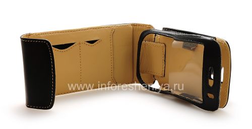 Галерея фотографий товара Фирменный кожаный чехол Krusell Orbit Flex Multidapt Leather Case для BlackBerry 9000 Bold, Черный (Black)