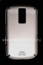 Фирменный пластиковый чехол-крышка Cozip Snap on Slim для BlackBerry 9000 Bold, Серебряный