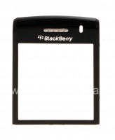 Оригинальное стекло на экран с металлическим креплением и сеткой динамика для BlackBerry 9100/9105 Pearl 3G, Черный