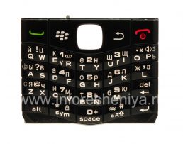 俄语键盘BlackBerry 9100 Pearl 3G（雕刻）, 黑