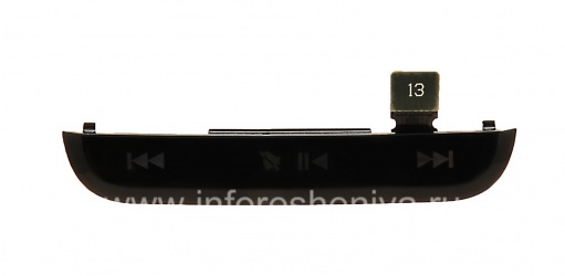 La partie supérieure du corps avec des boutons de médias pour BlackBerry 9100/9105 Pearl 3G, noir