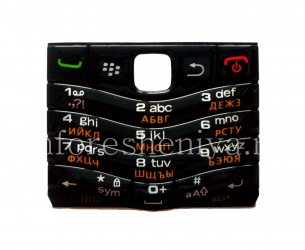 Русская клавиатура BlackBerry 9105 Pearl 3G, Черный (Black)