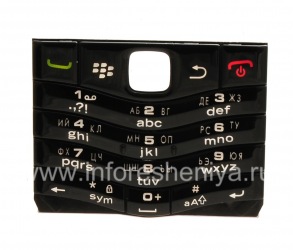 Русская клавиатура BlackBerry 9105 Pearl 3G (гравировка), Черный