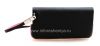 Photo 3 — Tas asli Leather Case Kulit Folio untuk BlackBerry 9100 / 9105 Pearl 3G, Black / Pink (Black w / aksen pink)