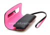 Photo 12 — Original Leather Case Bag Leather Folio for BlackBerry 9100/9105 Pearl 3G, Black w/Pink accents