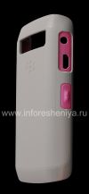 Photo 4 — Penutup plastik asli, menutupi Hard Shell untuk BlackBerry 9100 / 9105 Pearl 3G, Abu-abu / Pink (Grey / Pink)