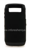 Photo 1 — Kasus silikon asli dengan pelek plastik Hardshell & Kulit untuk BlackBerry 9100 / 9105 Pearl 3G, Hitam / hitam (hitam / hitam)