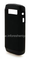 Photo 3 — Kasus silikon asli dengan pelek plastik Hardshell & Kulit untuk BlackBerry 9100 / 9105 Pearl 3G, Hitam / hitam (hitam / hitam)