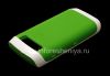 Photo 4 — Original abicah okwenziwa usebe plastic Hardshell & Isikhumba BlackBerry 9100 / 9105 Pearl 3G, White / Green (White / Green)