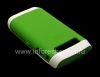 Photo 8 — Kasus silikon asli dengan pelek plastik Hardshell & Kulit untuk BlackBerry 9100 / 9105 Pearl 3G, Putih / hijau (white / Hijau)