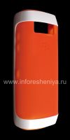 Photo 4 — Kasus silikon asli dengan pelek plastik Hardshell & Kulit untuk BlackBerry 9100 / 9105 Pearl 3G, Putih / Oranye Putih / Oranye