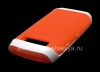 Photo 7 — Kasus silikon asli dengan pelek plastik Hardshell & Kulit untuk BlackBerry 9100 / 9105 Pearl 3G, Putih / Oranye Putih / Oranye