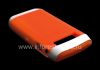 Photo 8 — Original Silicone Case with plastic rim Hardshell & Skin for BlackBerry 9100/9105 Pearl 3G, White / Orange White / Orange