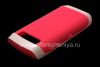 Photo 3 — Kasus silikon asli dengan pelek plastik Hardshell & Kulit untuk BlackBerry 9100 / 9105 Pearl 3G, Putih / merah muda (putih / pink)