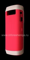 Photo 5 — Original abicah okwenziwa usebe plastic Hardshell & Isikhumba BlackBerry 9100 / 9105 Pearl 3G, White / Pink (White / Pink)