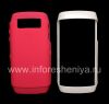 Photo 7 — Funda de silicona original con el borde de plástico Hardshell y piel para BlackBerry 9100/9105 Pearl 3G, Blanco / Rosa (blanco / rosa)